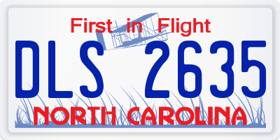 NC license plate DLS2635