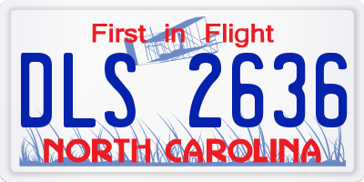 NC license plate DLS2636