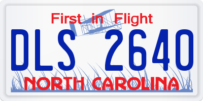 NC license plate DLS2640