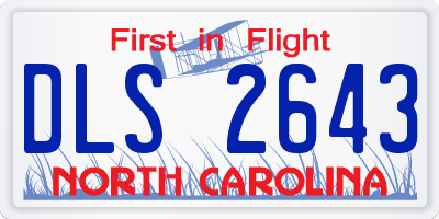 NC license plate DLS2643
