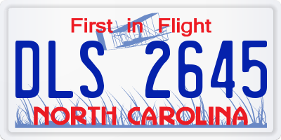 NC license plate DLS2645
