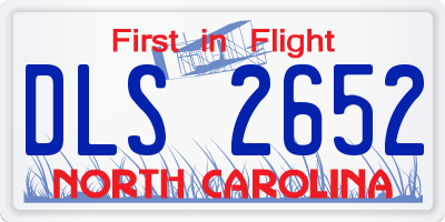 NC license plate DLS2652