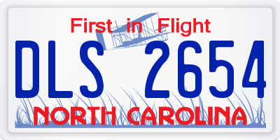 NC license plate DLS2654
