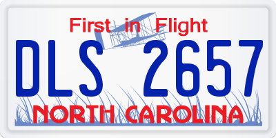 NC license plate DLS2657
