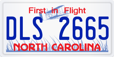 NC license plate DLS2665