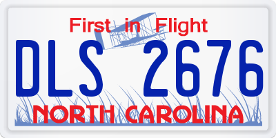 NC license plate DLS2676