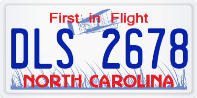 NC license plate DLS2678