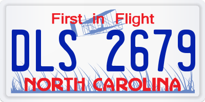NC license plate DLS2679