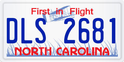 NC license plate DLS2681