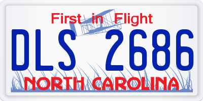 NC license plate DLS2686