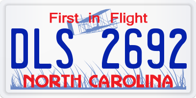 NC license plate DLS2692