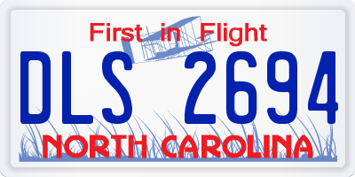NC license plate DLS2694