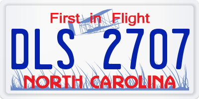 NC license plate DLS2707