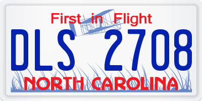 NC license plate DLS2708