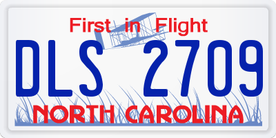 NC license plate DLS2709