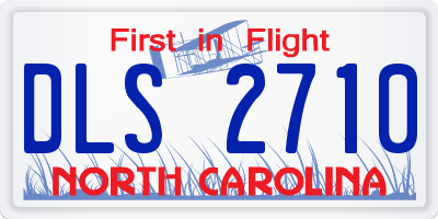 NC license plate DLS2710