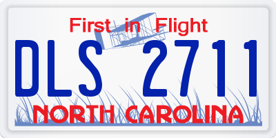 NC license plate DLS2711