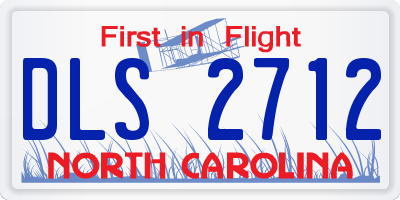NC license plate DLS2712