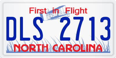 NC license plate DLS2713