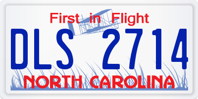 NC license plate DLS2714