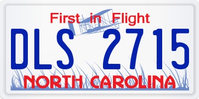 NC license plate DLS2715