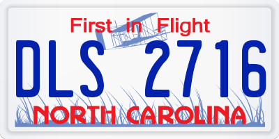 NC license plate DLS2716