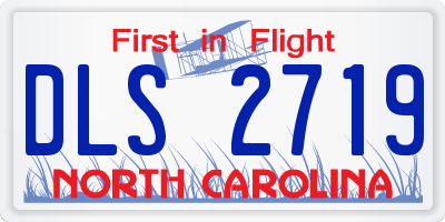 NC license plate DLS2719