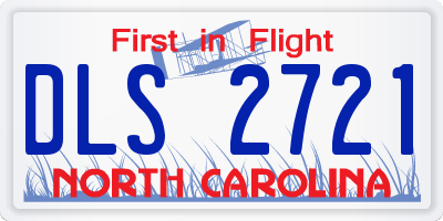 NC license plate DLS2721