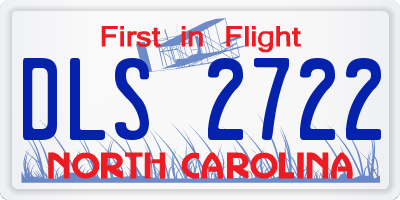NC license plate DLS2722