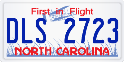 NC license plate DLS2723