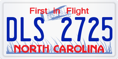 NC license plate DLS2725