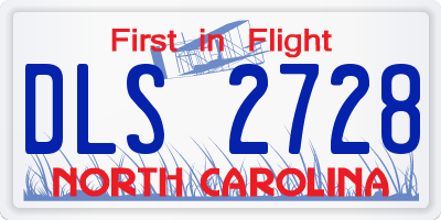 NC license plate DLS2728