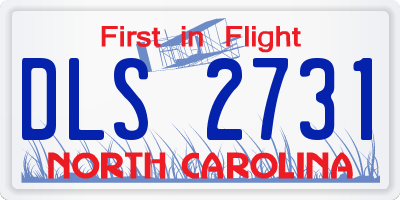 NC license plate DLS2731