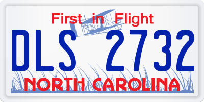 NC license plate DLS2732