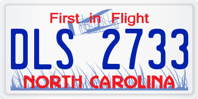 NC license plate DLS2733