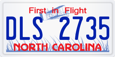 NC license plate DLS2735