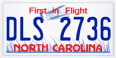 NC license plate DLS2736