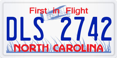 NC license plate DLS2742