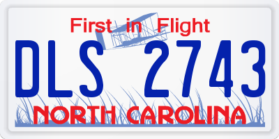 NC license plate DLS2743