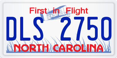 NC license plate DLS2750