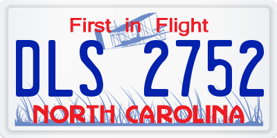 NC license plate DLS2752