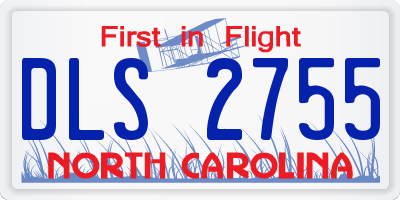 NC license plate DLS2755