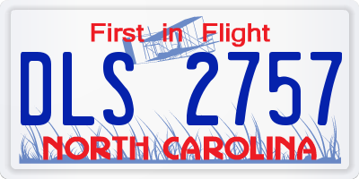 NC license plate DLS2757