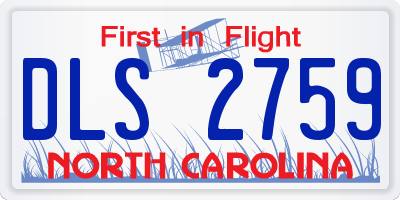 NC license plate DLS2759