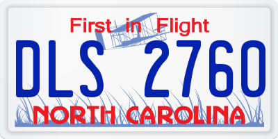 NC license plate DLS2760