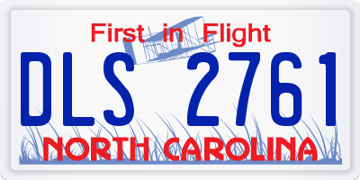 NC license plate DLS2761