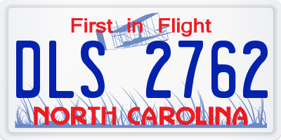 NC license plate DLS2762