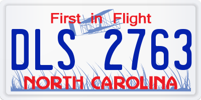 NC license plate DLS2763
