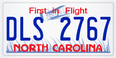 NC license plate DLS2767