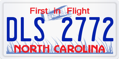 NC license plate DLS2772